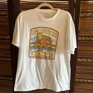🌟3/$20🌟 DOM Mens Tee Shirt Believe In Yourself Big Foot Sasquatch Short Sleeves